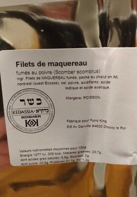 Filets de maquereau fumé