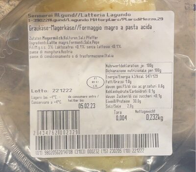 Graukäse front packaging