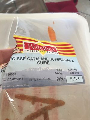 Saucisse catalane front packaging