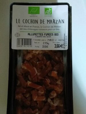 Allumettes fumées Bio front packaging