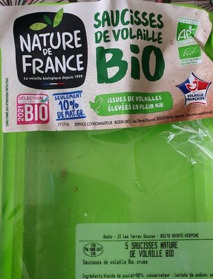 Saucisses de volaille bio