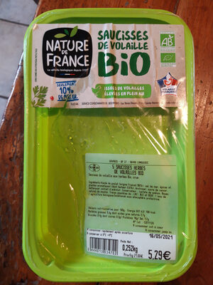 saucisses de volaille bio