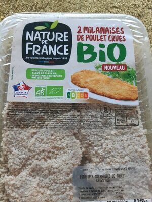 Milanaises de poulet crue