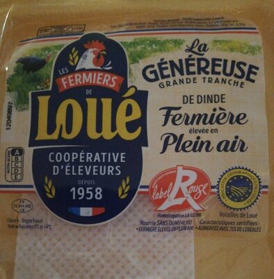 La généreuse grande tranche de dinde fermiere