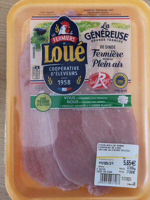 La généreuse grande tranche de dinde