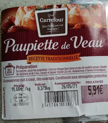 Paupiettes de veau
