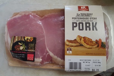 K&R So Tender Porterhouse Steak Pork