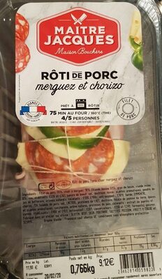Roti de porc merguez et chorizo