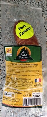 Saucisse prestige au porc fermier