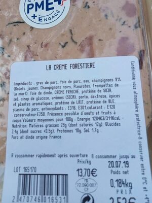 La crème forestiere