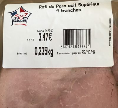 Roti de Porc cuit superieur