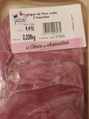 Langue de porc cuite front packaging