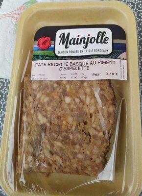 Pâté recette Basque au piment d'Espelette