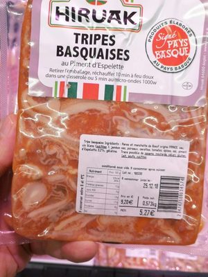 Tripes basquaises front packaging