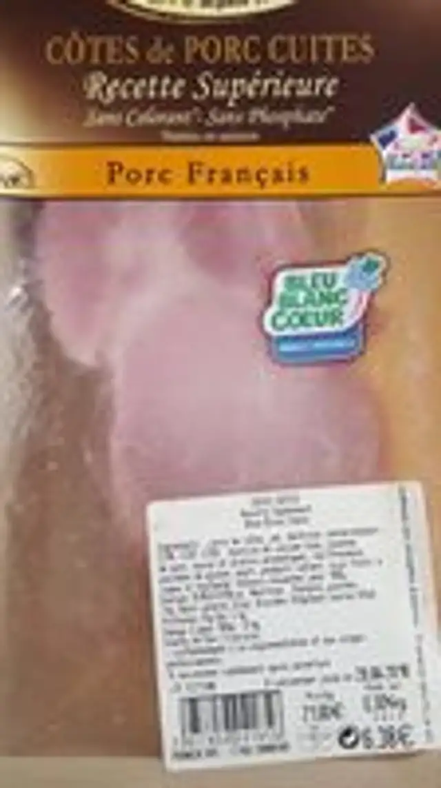 Côtes de porc cuites
