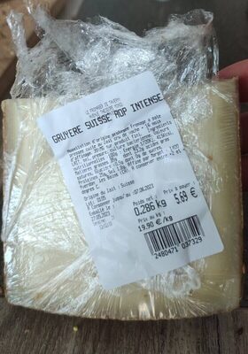 Gruyère suisse AOP Intense front packaging