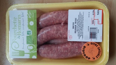 saucisse biologique tressee front packaging