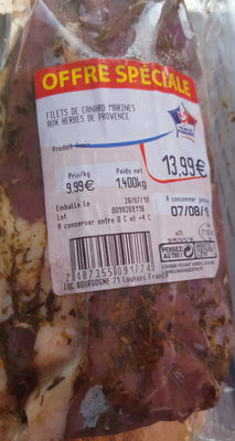 filés  de canards mariné