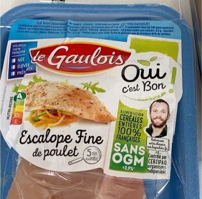 Escalope fine de poulet front packaging