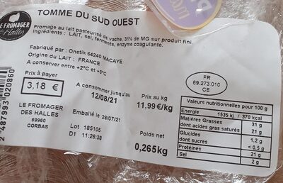 Tomme du sud-ouest