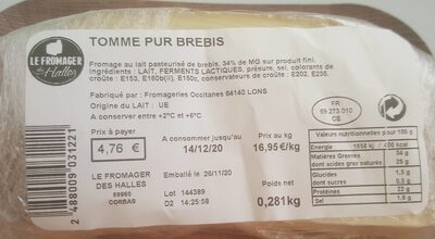 Tomme pur Brebis