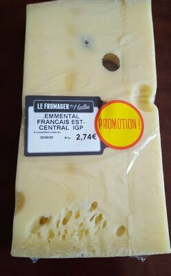 emmental français est-central IGP front packaging