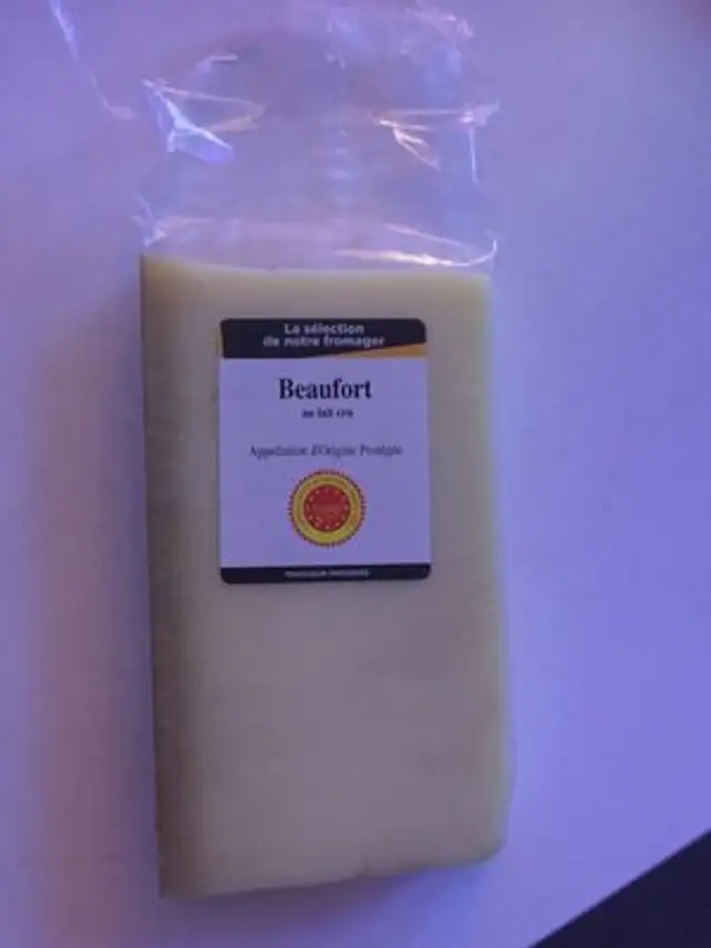 Beaufort ingredients label