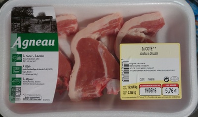 3X Côte d'agneau *** à griller
