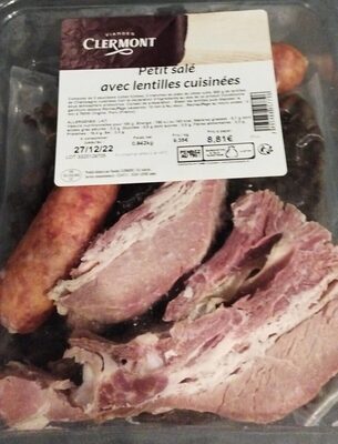 Petit salé avec lentilles cuisinées