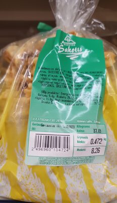 šakotis front packaging