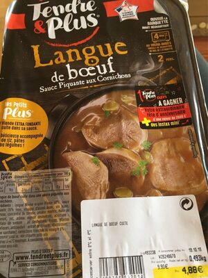 Langue de boeuf sauce piquante aux cornichons front packaging