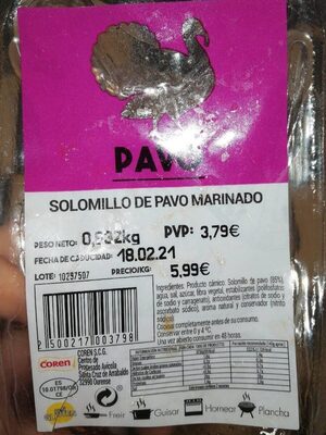 Solomillo de Pavo Marinado