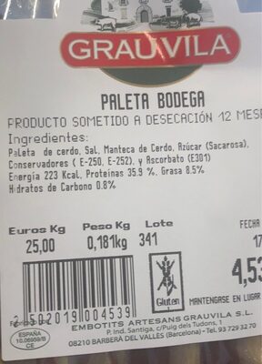 Paleta bodega