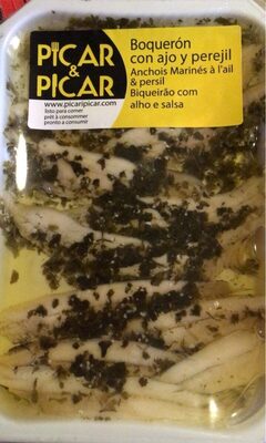 Filetes de boquerón con ajo y perejil