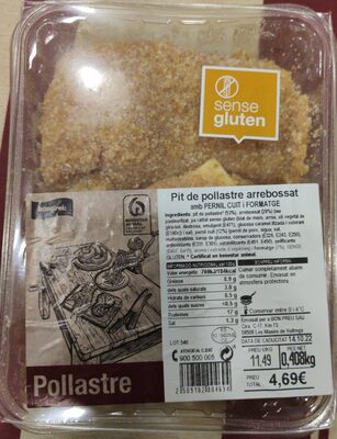 Pit de pollastre arrebossat amb pernil cuit i formatge