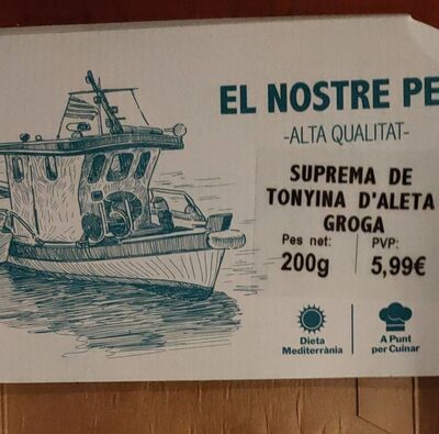 Tonyina d'aleta groga