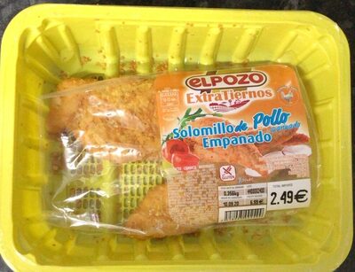 Solomillo de pollo empanado marinado front packaging