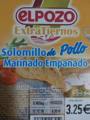Solomillo de pollo marinado empanado