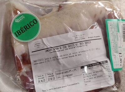 Lonchas de jamón de cebo ibérico front packaging