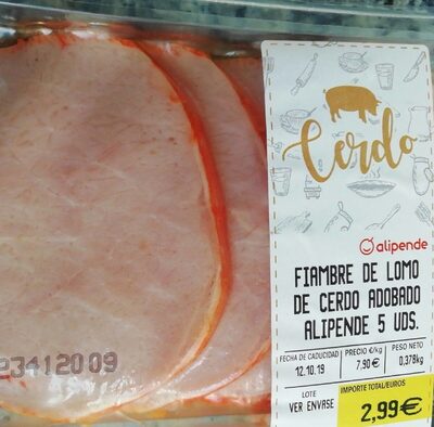 Fiambre de lomo de cerdo adobado