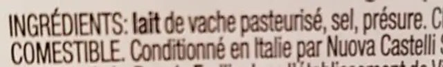 Gorgonzola AOP ingredients label