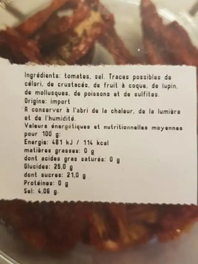 Tomates sechees