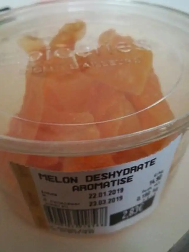 Melon deshydrate aromatise