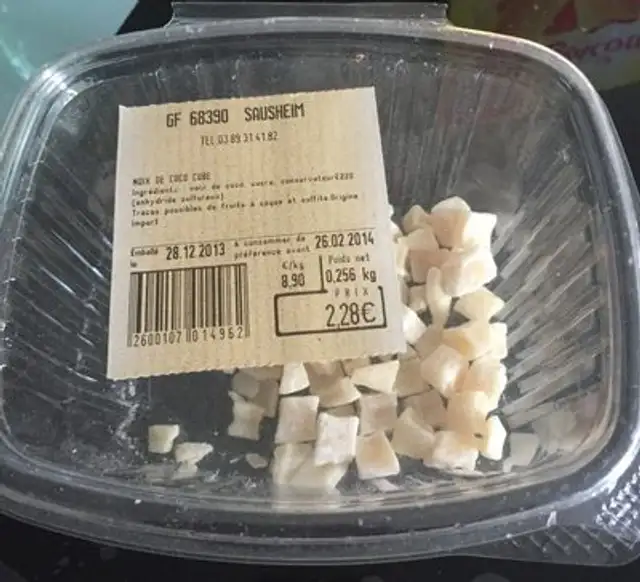 Noix de coco cube