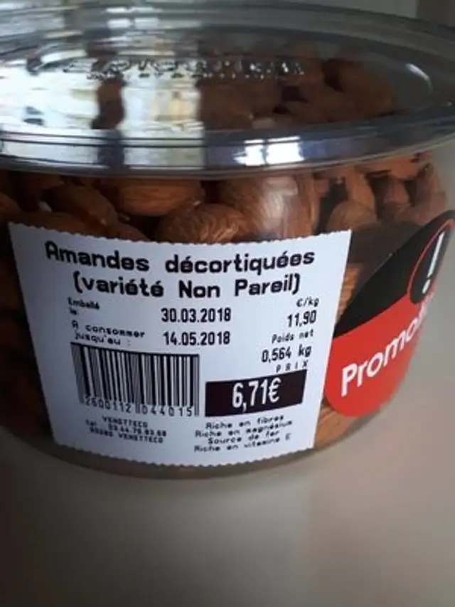 Amandes décortiquées