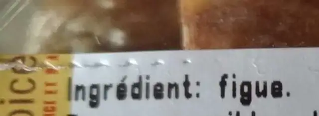 Figues Lerida ingredients label