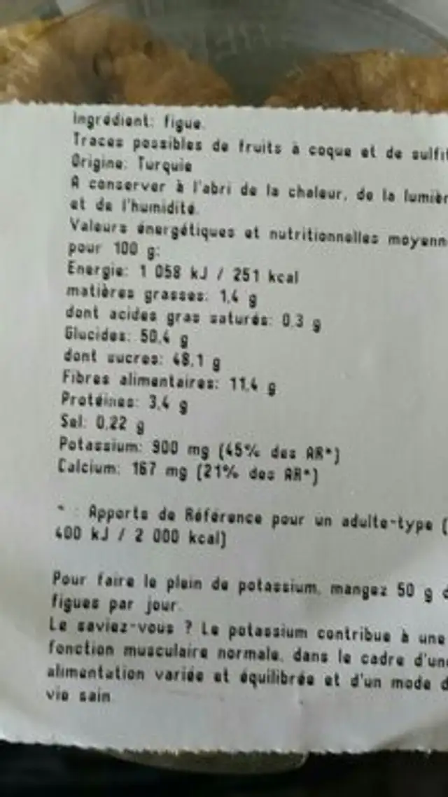 figue lerida ingredients label