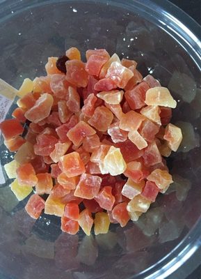 Papaye cube déshydratée