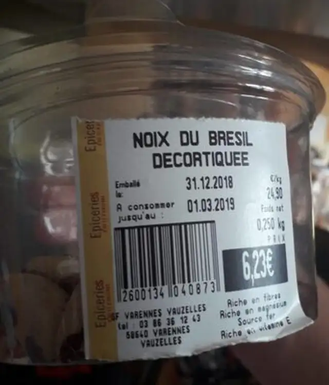 Noix du Brésil décortiquées