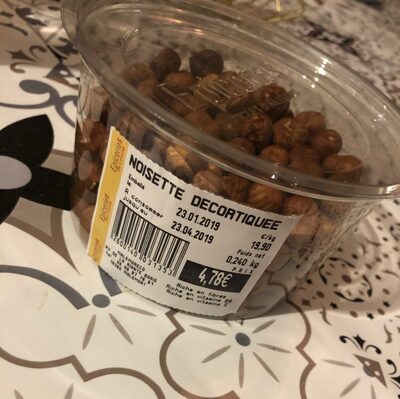 Noisette decortiquee front packaging